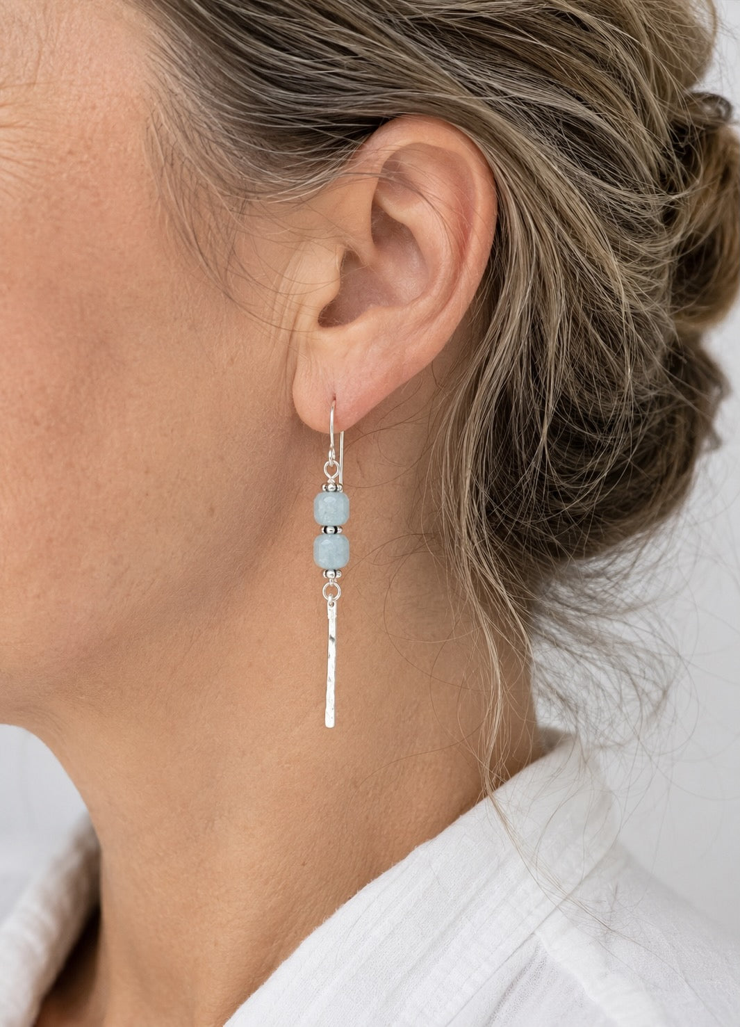 Sticks & Stones Earrings | Aquamarine