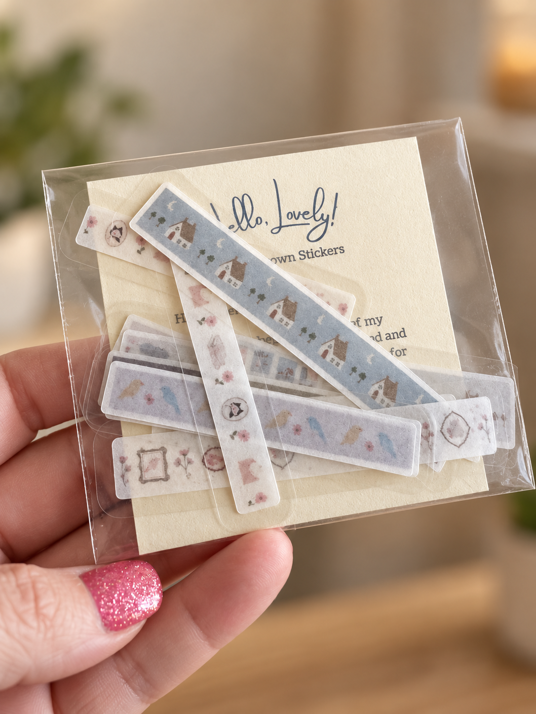 Theo & Friends · Translucent Washi Strips —13-Piece Set
