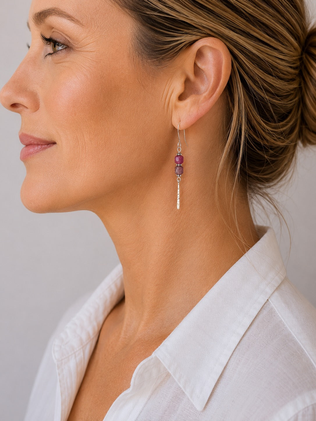Sticks & Stones Earrings | Pink Tourmaline