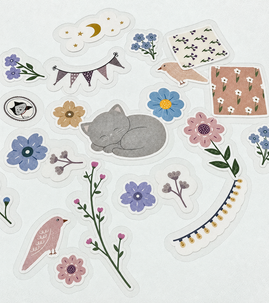 Theo and Friends Translucent Washi Sticker Flakes