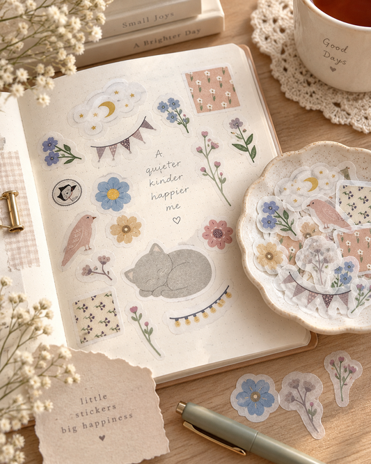 Theo &  Friends · Translucent Washi Sticker Flakes—22 Piece Pack