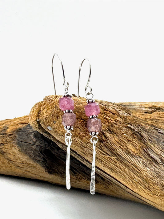 Sticks & Stones Earrings | Pink Tourmaline