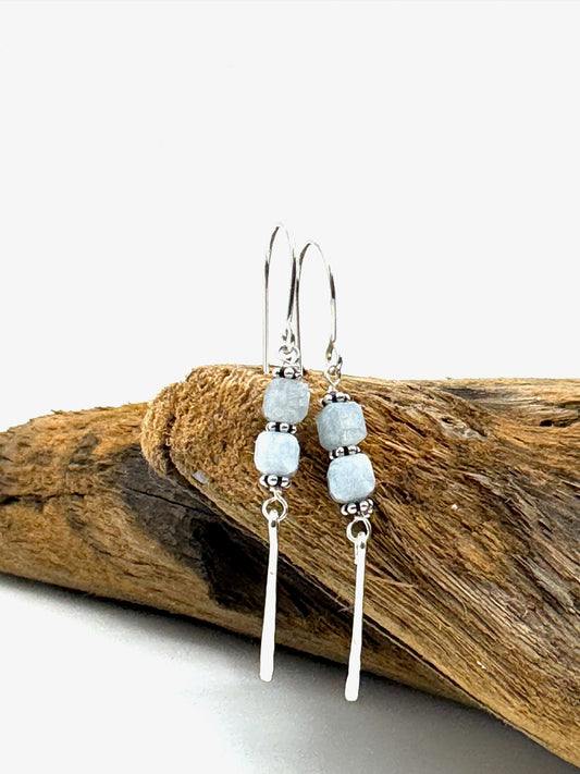 Sticks & Stones Earrings | Aquamarine