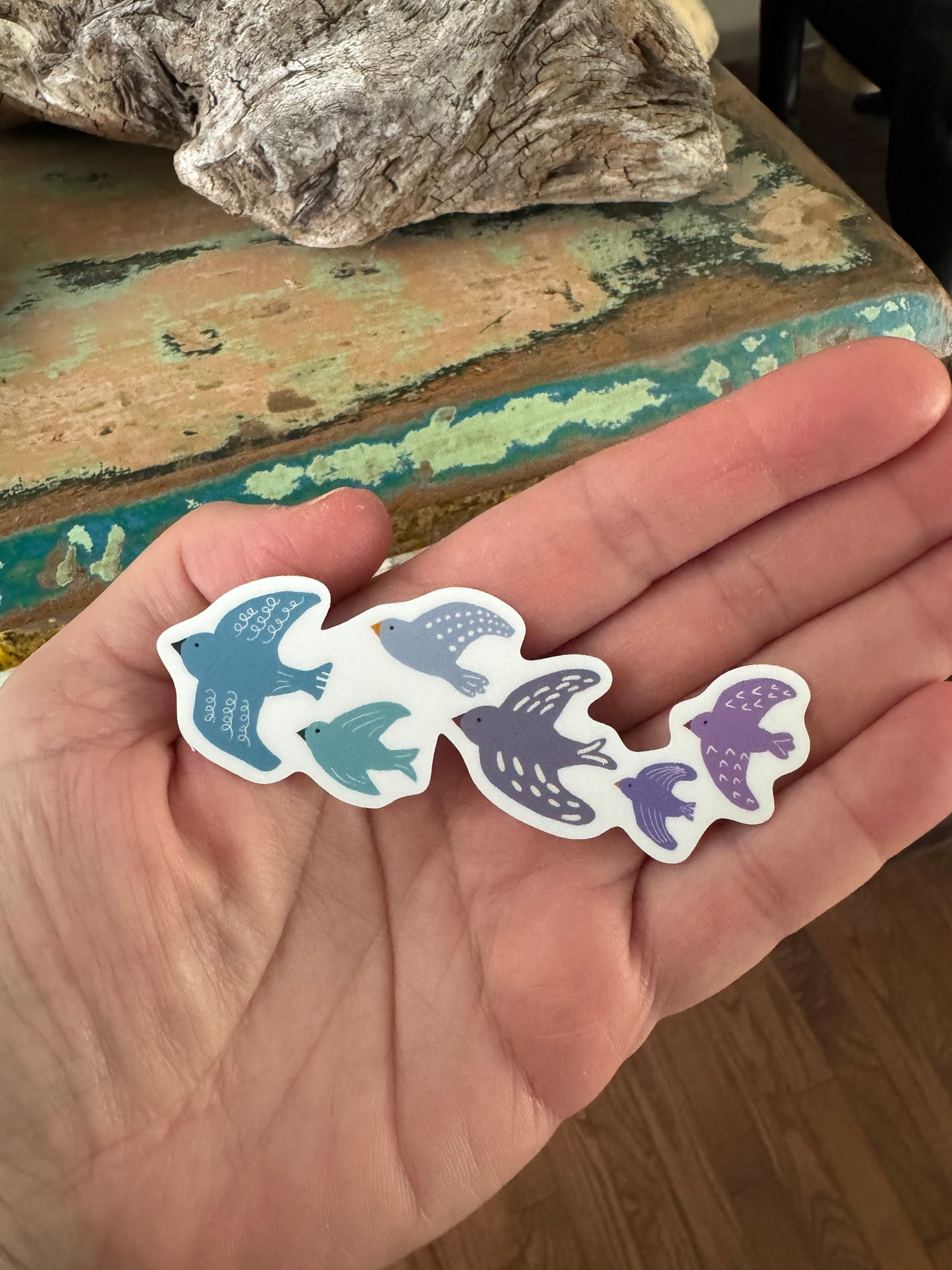 Songbird Flock Vinyl Sticker-Twilight