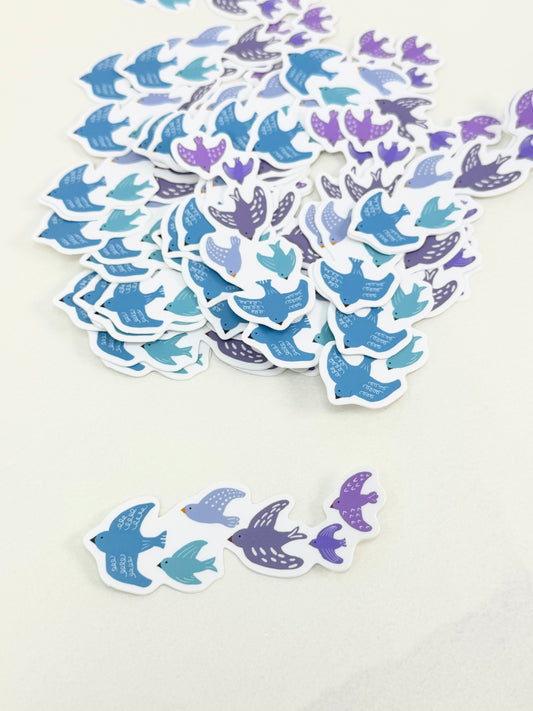 Songbird Flock Vinyl Sticker-Twilight