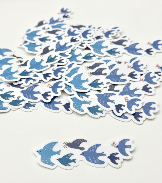 Songbird Flock Vinyl Sticker-Morning Sky